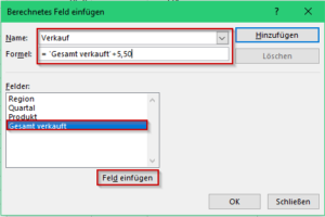 Berechnetes Feld Name einfügen