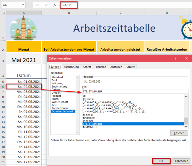 Datum formatieren