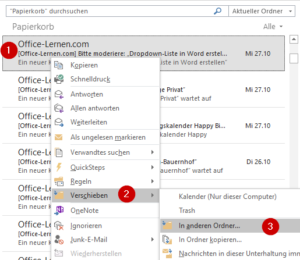 Email verschieben