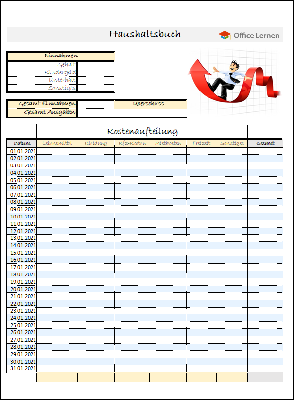 Excel: Kostenlose Haushaltsbuch Vorlagen 2021 - Office ...