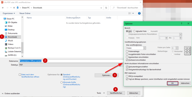 PowerPoint: Präsentation als PDF-Datei speichern - Office ...