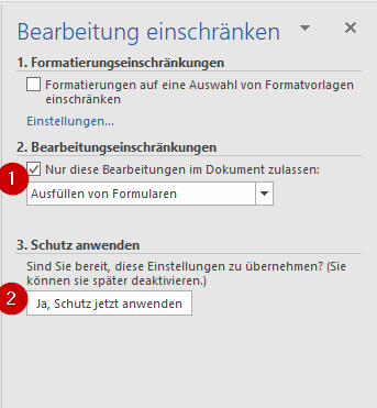 Word Formular Erstellen Schutzen Und Bearbeiten Office Lernen Com