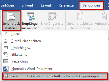 Serienbriefe Mit Word Erstellen Office Lernen Com