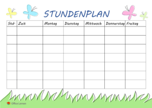 Stundenplan Wiese