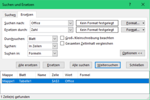 Suchen und Ersetzen