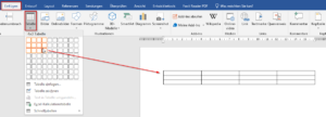 Tabelle einfügen