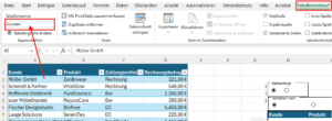 Tabellennamen ändern