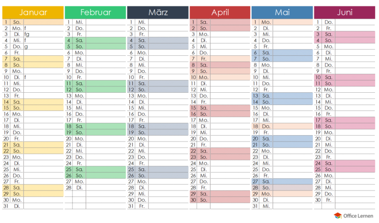 Excel Urlaubsplaner Vorlagen 2023 - Office-Lernen.com