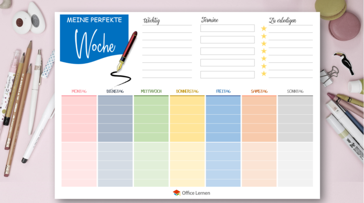 Kostenlose Wochenplaner Vorlagen Office Lernen Com