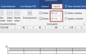 Zellengröße ändern